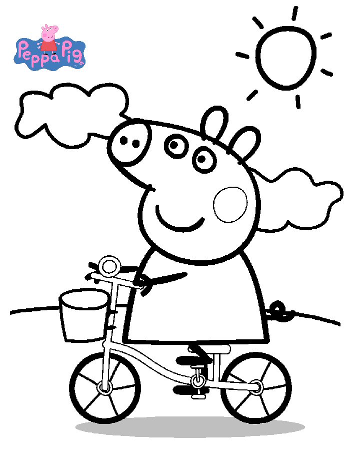 Plansa de colorat cu Peppa Pig 48 43
